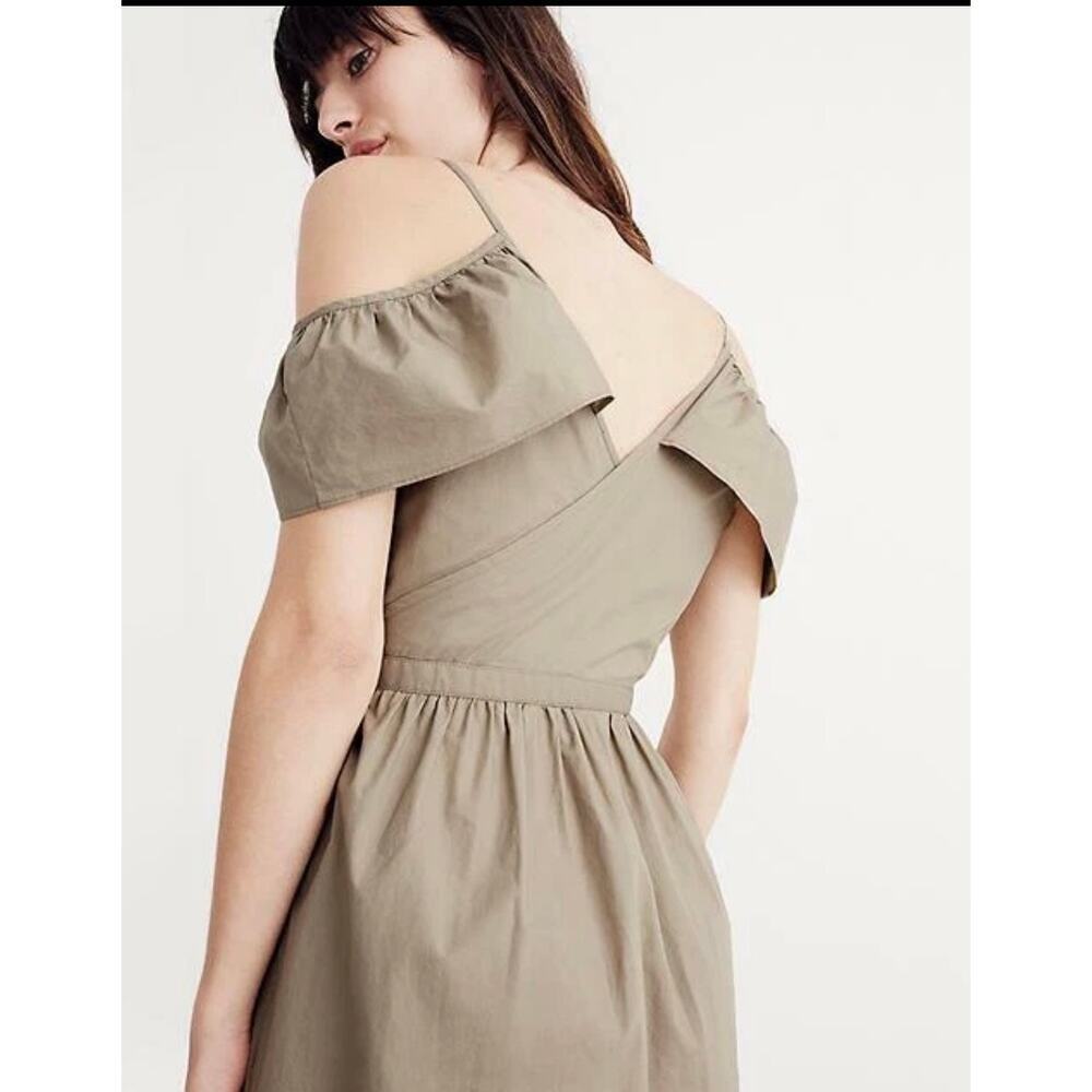 Madewell Cold Shoulder Dress Khaki